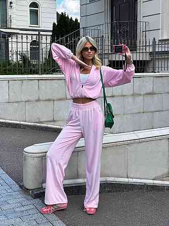 Жіночий велюровий костюм із плюш велюру Рожевий 42/46 Харків