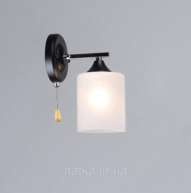 Люстра стельова на 1 плафон VALESO K2321/1 чорний+хром E27 Київ - фото 1