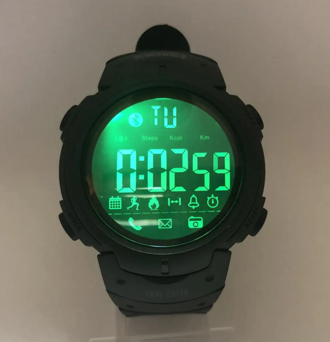 Спортивний жіночий смарт годинник Skmei 1301 Шагомір Bluetooth удароміцний Чорний Вінниця - фото 4