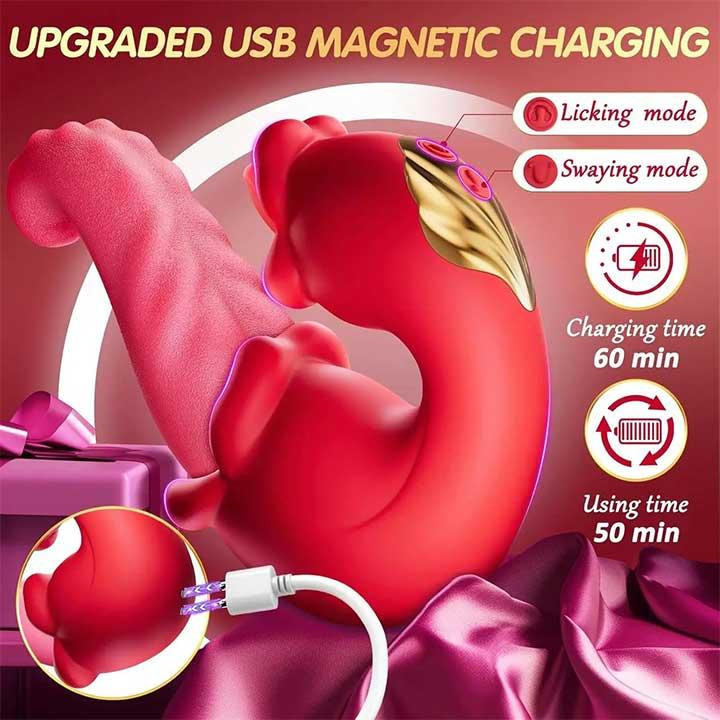 Двойной вибратор язык Vibratex 10 режимов вибрации и 10 режимов лизания Винница - изображение 5