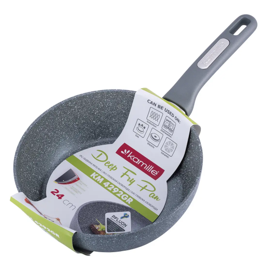 Сковорідка-сотейник d24*7,5см литий алюміній а/п Granite 4292GR KAMILLE Житомир - фото 2