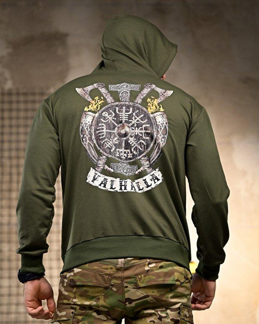 Худи Valhalla oliva РП7410 Одеса - фото 4