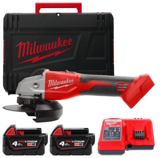 Шлифмашина угловая аккумуляторная бесщеточная MILWAUKEE, M18 BLSAG125X-402X, диаметр 125мм (зарядный.устройство М12-18 С, 2 аккумулятор Одесса