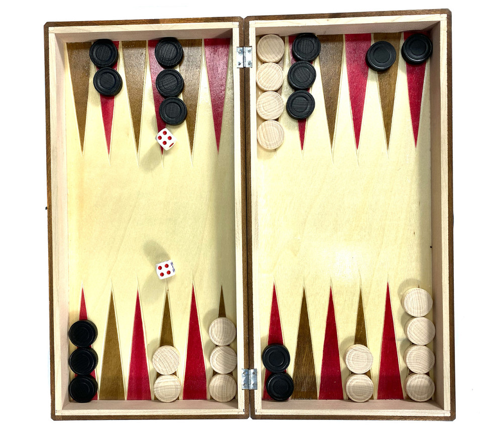 Шахова дошка для ігор 3 в 1 з натурального дерева розмір 38.5х38.5 см (L), шахи, шашки та нарди ручної роботи Кам'янець-Подільський - фото 8