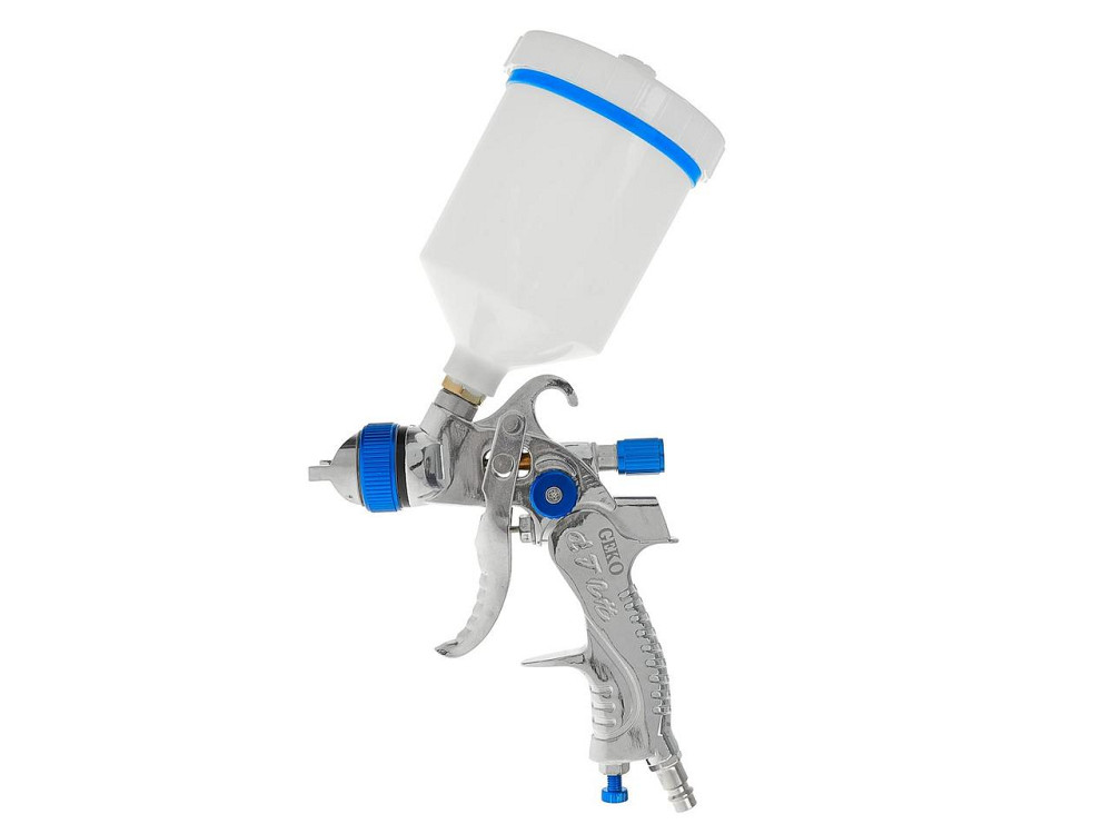 Пульверизатор "GeKo" profi HVLP з чотирма соплами (1,4; 1,7; 2,0; 2,5 мм), бачок верхній 600 мл Стрый - изображение 3