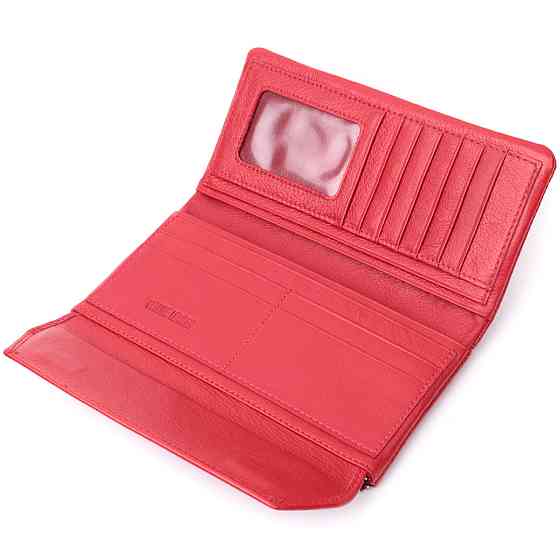 Портмоне для женщин с блоком для карт из натуральной кожи ST Leather 22699 Красный Киев