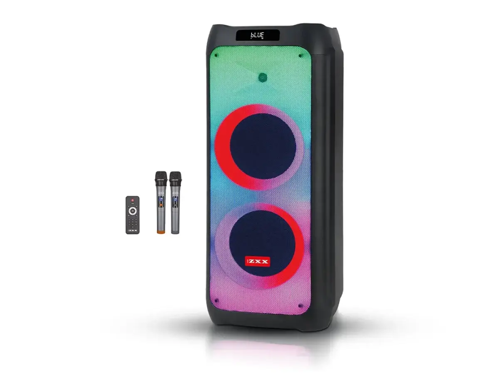 Портативна акустична колонка ZXX-5590 100Вт, 2×10" динаміка, TWS/FM/USB/TF/BT/LED, 2 мікрофони, пульт ДК, акумуляторна Одеса - фото 2