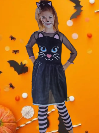Костюм для Хелловін для дівчинки Котик М різнобарвний Київ