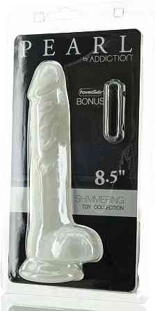 Фалоімітатор ADDICTION Pearl 8.5" Dildo with Balls, віброкуля в подарунок Sex Aura Київ