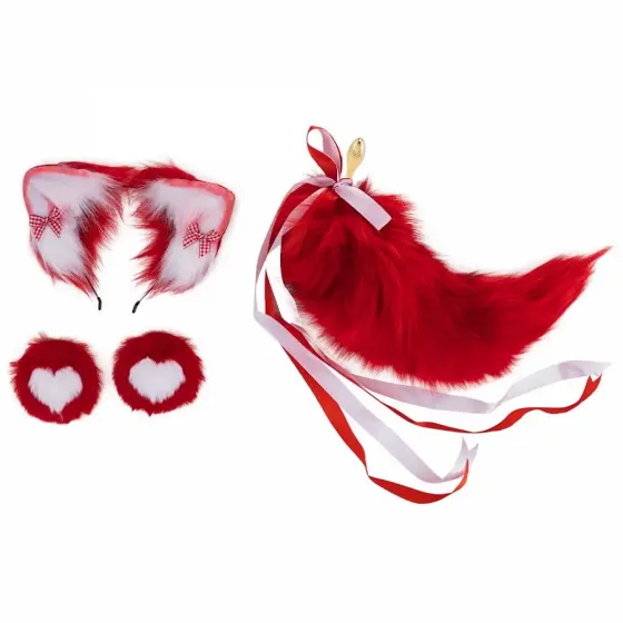 Анальна пробка з хвостом лисиці LOCKINK SEVANDA Red Vixen Set with Pear-shape Plug Львів