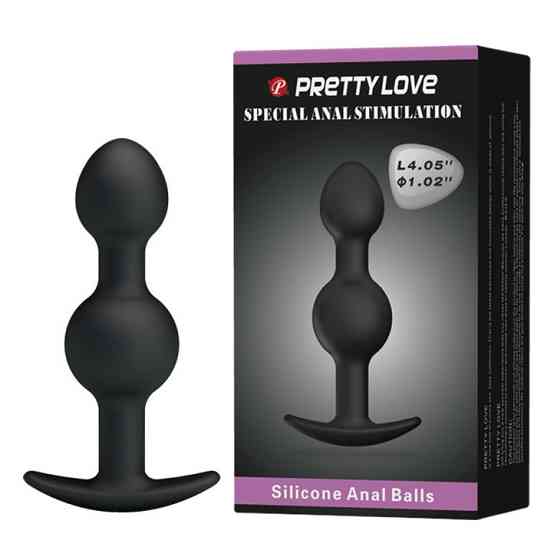 Анальна пробка - Pretty Love Special Anal Stimulation Anal Balls 4.05" Black Sex Aura Київ