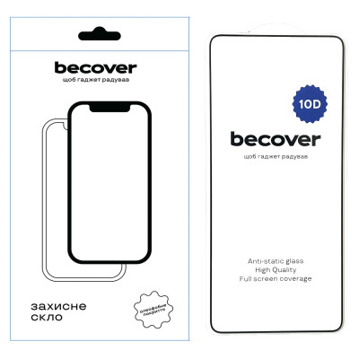 Скло захисне BeCover Oppo Reno13 F 5G 10D Black (713634) Вінниця - фото 1