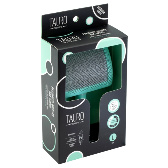 Tauro Pro Line Royal Щітка пластикова тонкі та жорсткі зубчики з нержавіючої сталі 11 мм, м'ятна, велика 17,5 x 10,6 x 6,2 см Київ