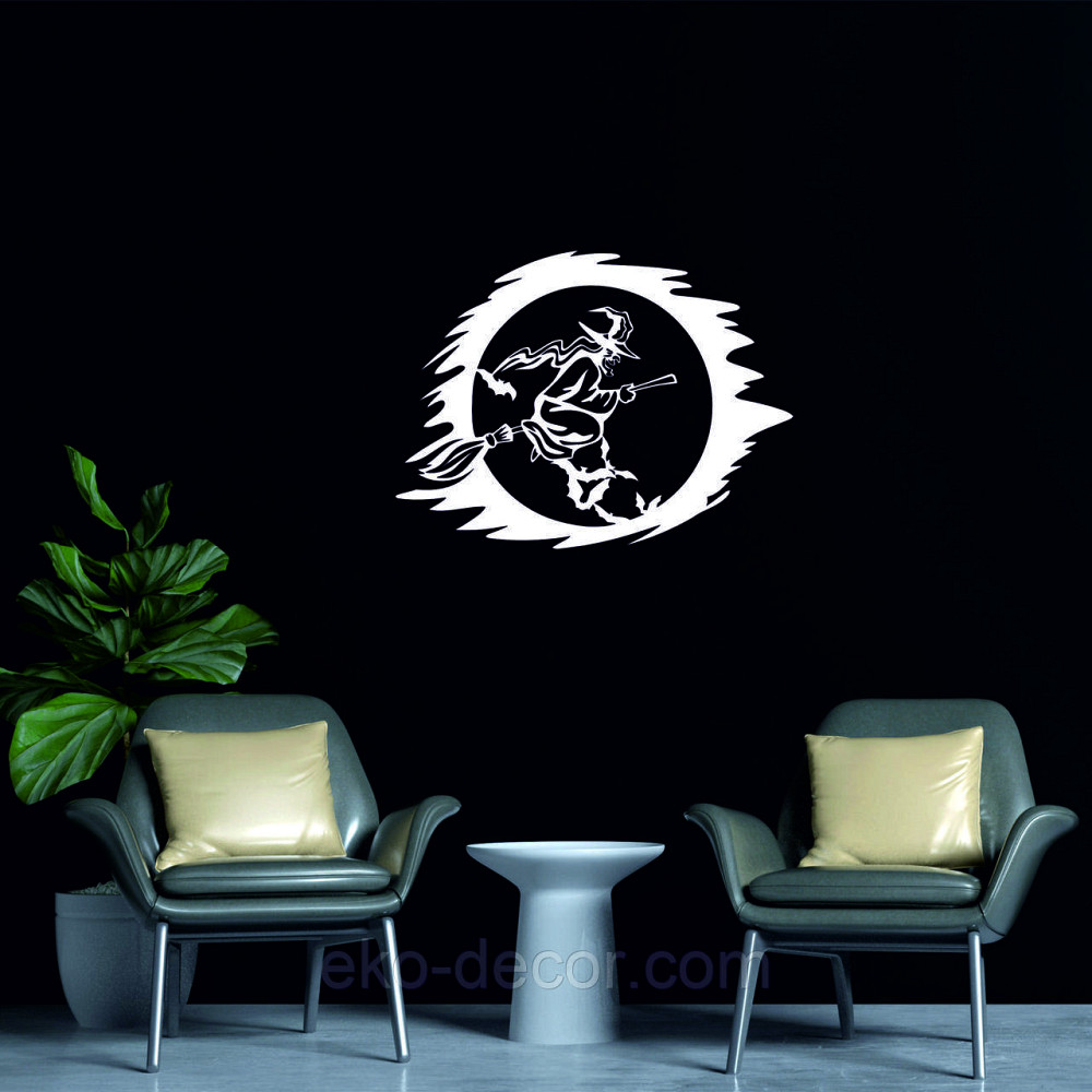 Декоративное настенное Панно «Ведьма» Декор на стену 90*68 см, Белый Киев - изображение 4