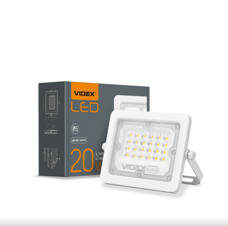 LED Прожектор 20W 5000К 220V білий VL-F2e-205W Videx Житомир - изображение 2