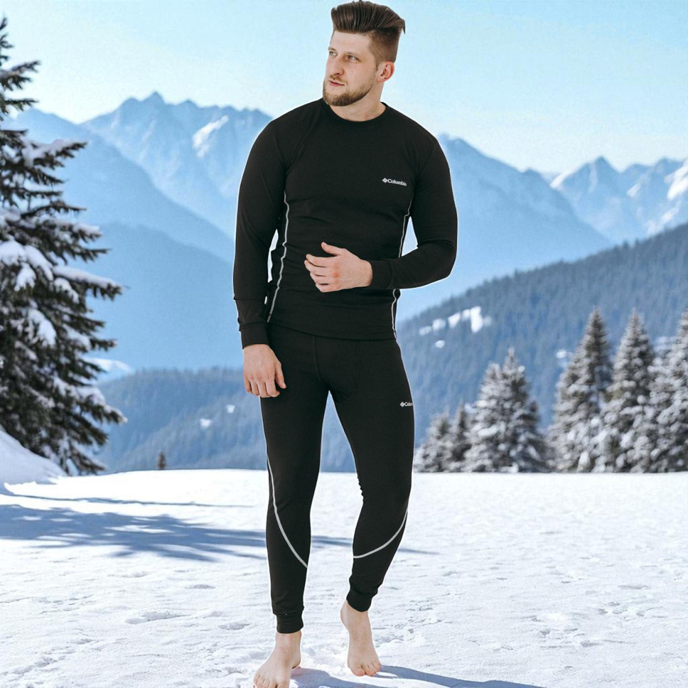 Зимова чоловіча термобілизна Columbia ,комплект чоловічої термобілизни солумбія чорного кольору флісова тепла Львів - фото 2