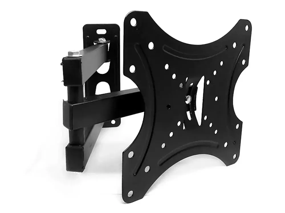 Настінне консольне кріплення для телевізора HDL-117B 14"-42", поворотне та похило, міцне металеве, чорне Одеса - фото 1
