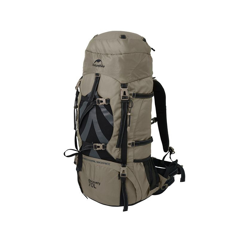 Рюкзак туристичний Naturehike NH70B070-B, 70 л + 5 л, світло-коричневий Київ - фото 1