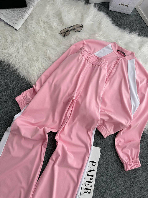 Жіночий прогулянковий костюм-двійка: кофта та штани трикотаж Рожевий, 42/44 Одеса - фото 6