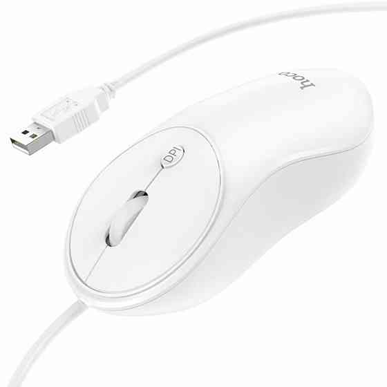 Миша HOCO GM13 Esteem business wired mouse White Киев