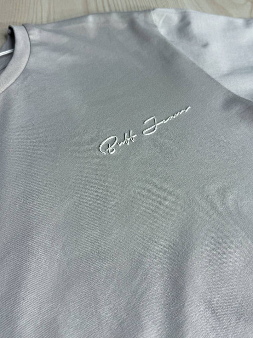 Костюм женский CAPPITONE 101213 футболка оверсайз и брюки джоггеры с надписью серый, серый, S Киев - изображение 13