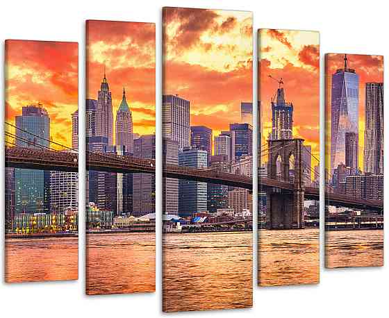Модульна картина Місто Захід Art-90_5 Київ