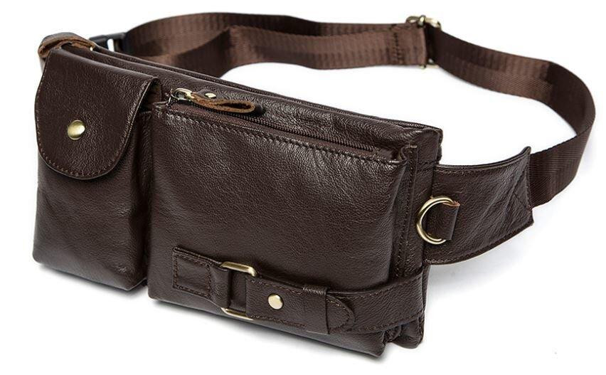 Поясна cумка чоловіча Vintage 14747 Коричнева Київ - фото 7