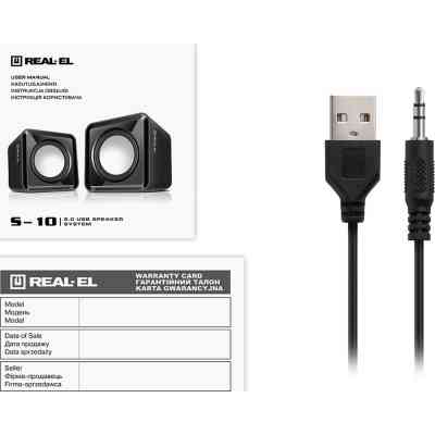 Акустическая система REAL-EL S-10 USB Black (EL121100020) Винница