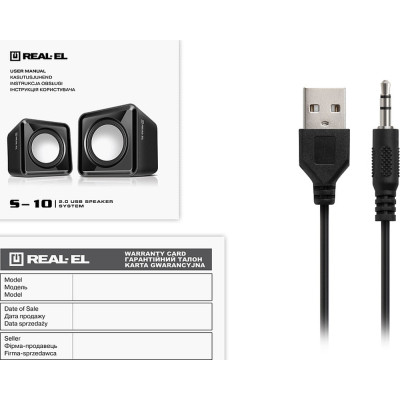 Акустична система REAL-EL S-10 USB Black (EL121100020) Вінниця - фото 4