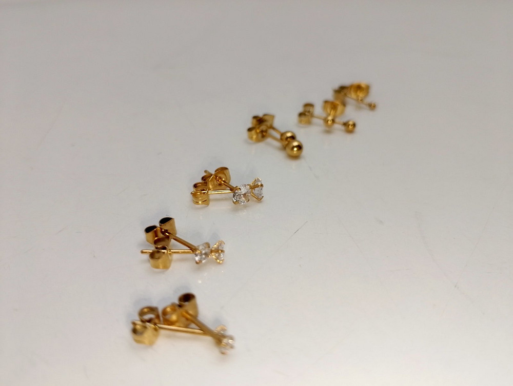 Набір сережок гвіздки 6 пар Луцьк - фото 3