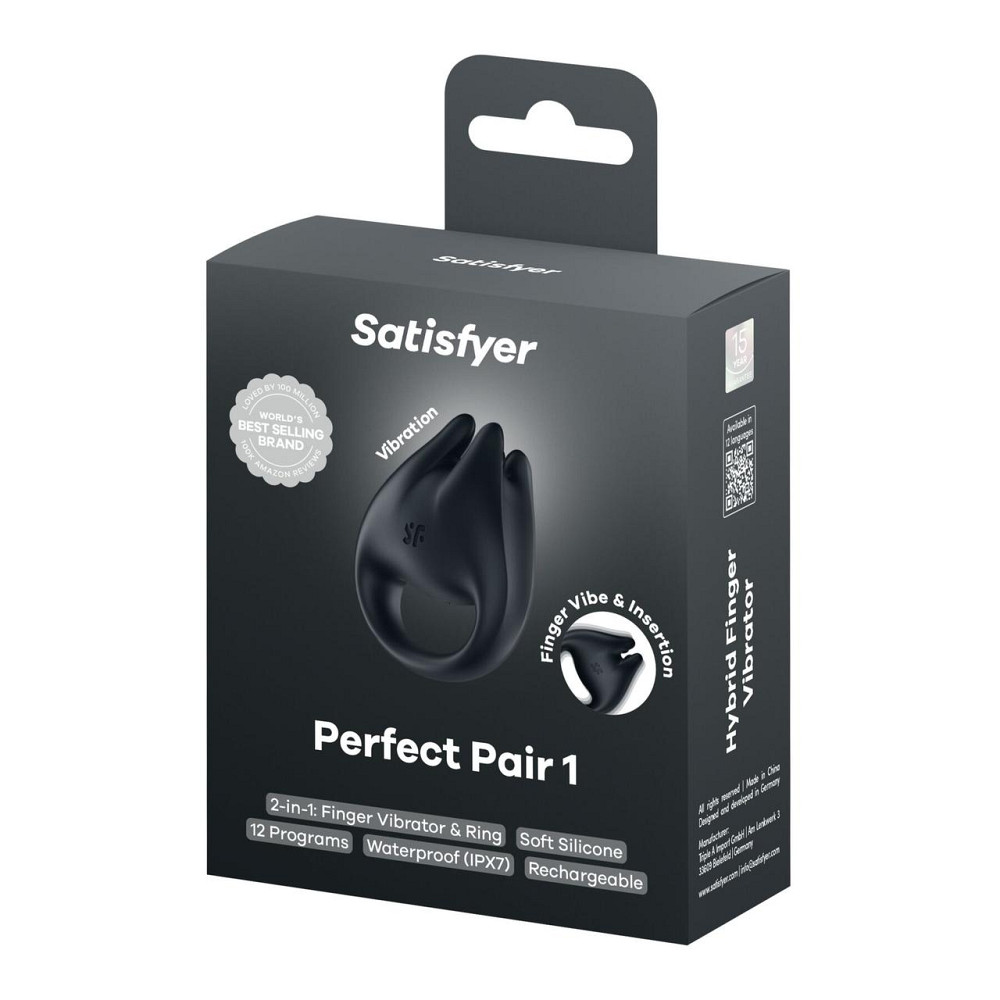 Вібратор на палець та ерекційне кільце 2в1 Satisfyer Perfect Pair 1 Sex Aura Київ - фото 8
