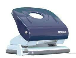 Дирокол "Norma" 4346  8см  30арк металевий з лінійкою син, шт Київ - фото 1