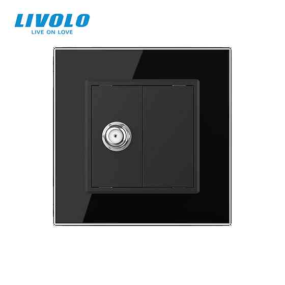 LIVOLO Розетка супутникова SAT LIVOLO чорна матова скло Коломыя