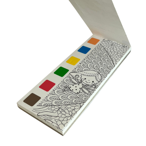 Альбом для раскрашивания с акварельными красками 