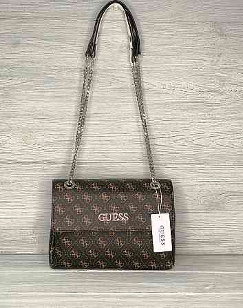 Женская сумка на плечо Guess (3385) коричневая Киев