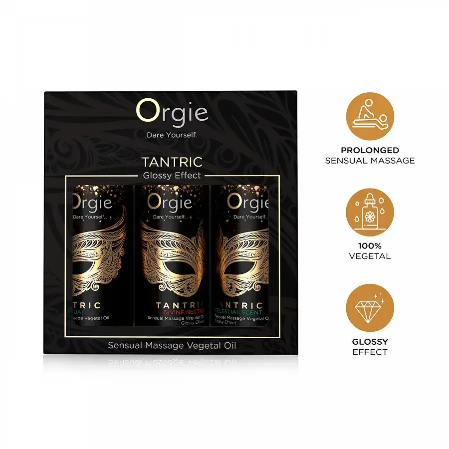 Набір олій для тантричного масажу Orgie – Tantric Mini Size Collection (3х30 мл), зволоження Львів - фото 3