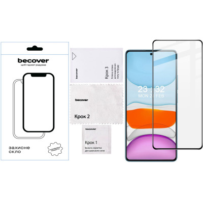 Стекло защитное BeCover Xiaomi Redmi Note 14 4G Black (713099) Винница - изображение 4