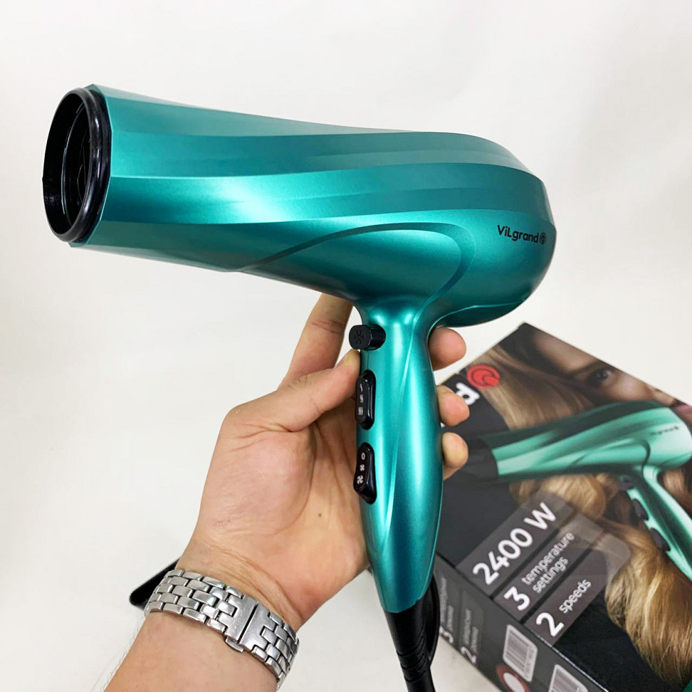 Супер потужний фен Vilgrand VHD-2430 2400 Вт, Електрофен для волосся, Фен для волосся з насадками WN-94 Київ - фото 4