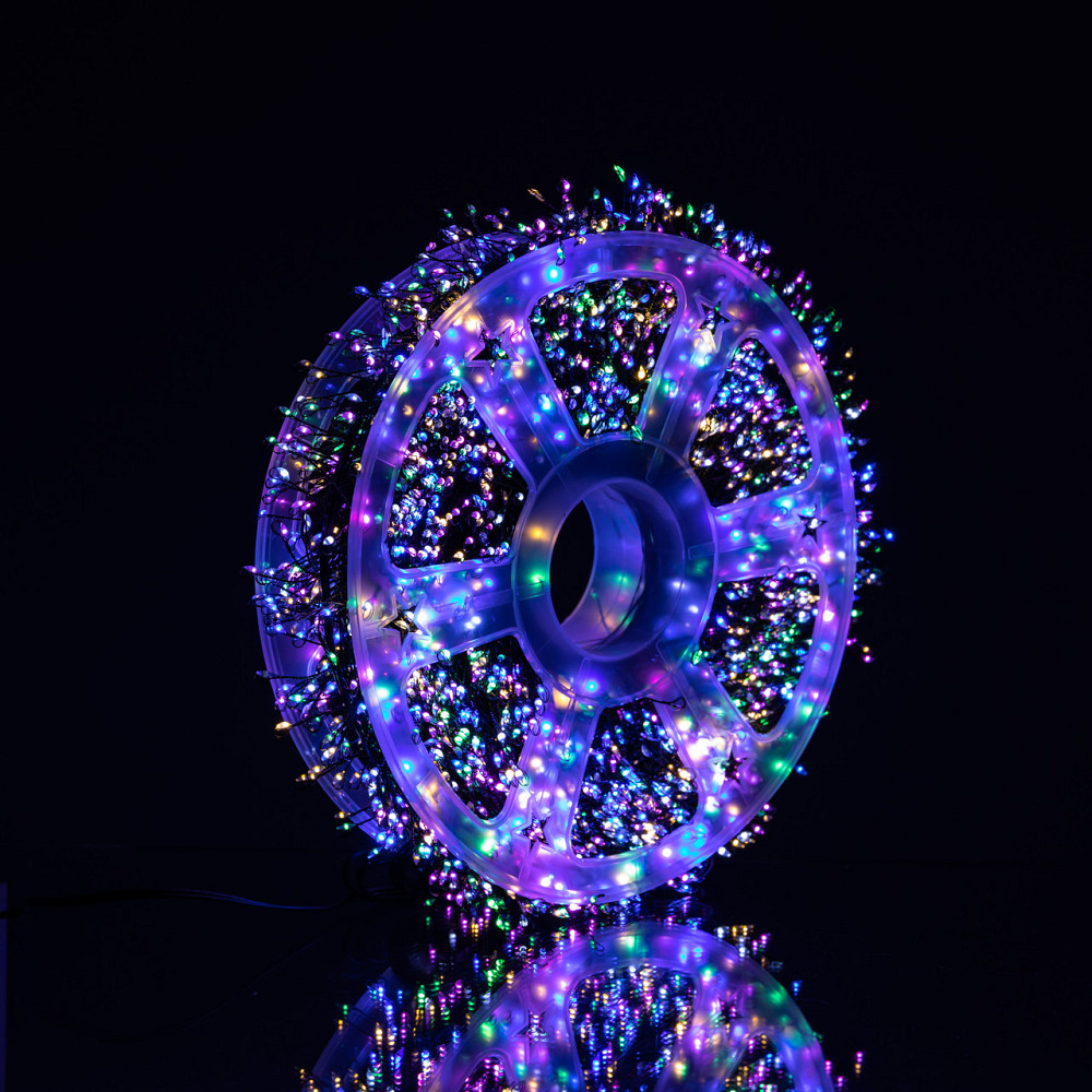 Garlando Новорічна гірлянда кімнатна роса 100 м 3000 LED Хвойна лапа зелений провід Мультиколір Киев - изображение 4