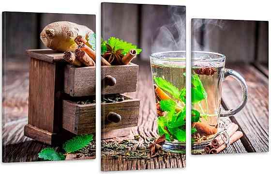 Модульная картина в гостиную / спальню Чашка чаю Art-626_3 Киев