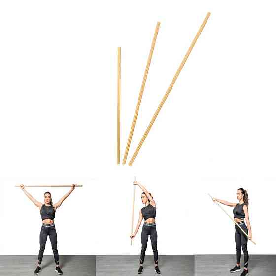 Гимнастическая палка (бодибар) Wood Bar NE-GM-001-140, 140 см Винница