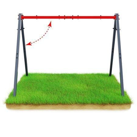 Каркас для гойдалки K-SPORT КSОZ015, 247 х 164 х 206 см - сіро-червоний Київ - фото 4