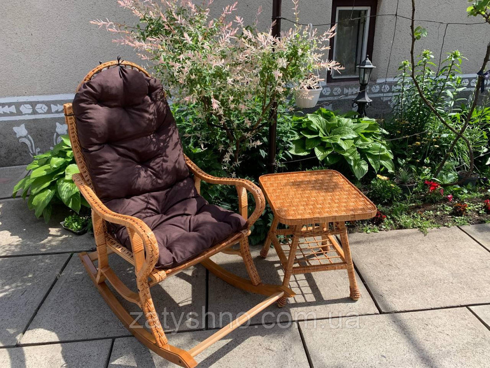 Качалка плетеная высокая с накидкой Киев - изображение 3