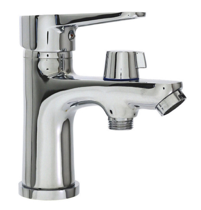 Змішувач для умивальника Zerix PUD1 045 з виходом на душ (лійка+шланг) Чернівці - фото 4