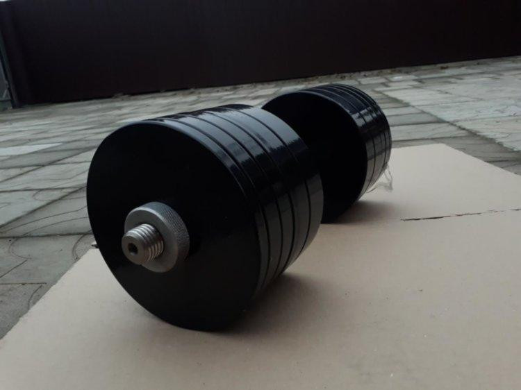 Гантелі набірні 2 по 42 кг Гантелі, гирі, штанги та диски металеві з порошковим фарбуванням Київ - фото 5