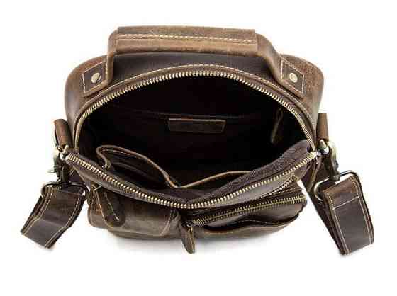 Сумка чоловіча Crazy horse Vintage 14692 Коричнева Київ