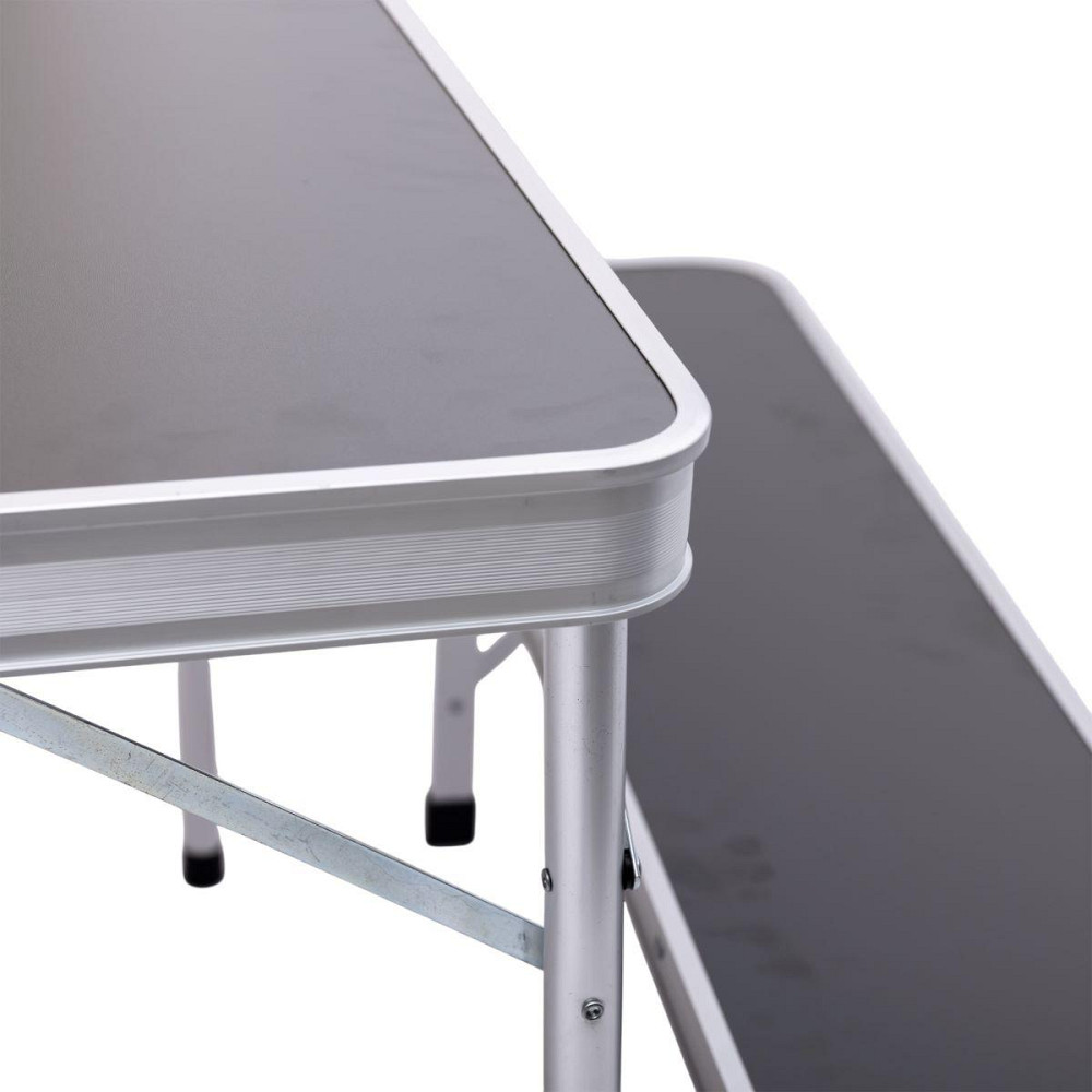 Комплект туристичний стіл + 2 лавки складні меблі Сірий Lugi JY-9060G Київ - фото 6