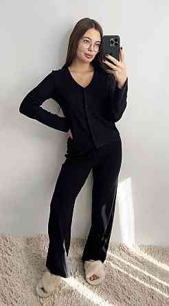 Универсальный женский костюм из трикотажа Черный XS-S Харьков