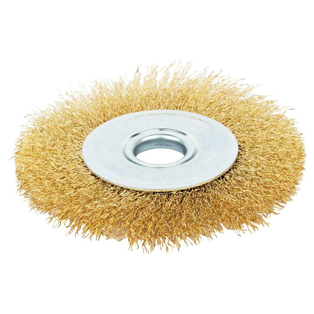 Щетка проволочная дискообразная Ø125мм Ø22.2мм (латунированная) GRAD (9031125) Киев - изображение 1