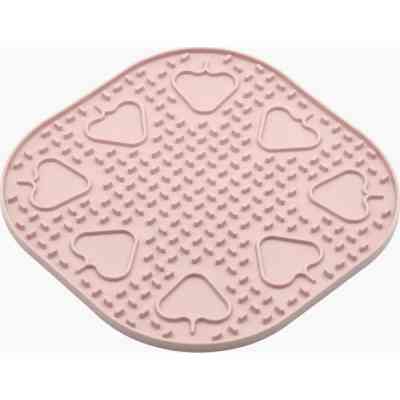 Універсальний посуд для тварин Fiboo Snoopy килимок для злизування ласощів та їжі, 25х25 см рожевий (FIB0251) Вінниця